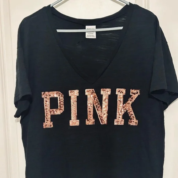 PINK Victoria's Secret Bling Tee with Sequins - Picture 6 of 12